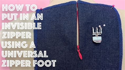 How to put in an invisible zipper