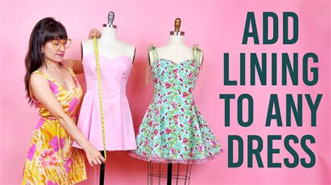 How to put lining in a dress