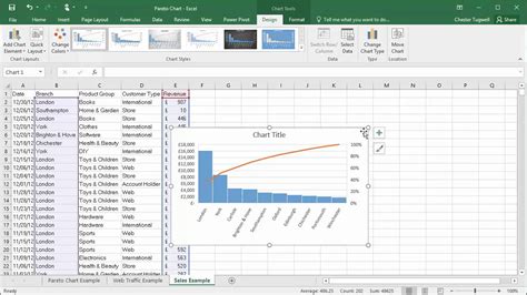 How to put pareto chart in excel