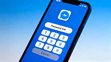 How to put password in messenger iphone