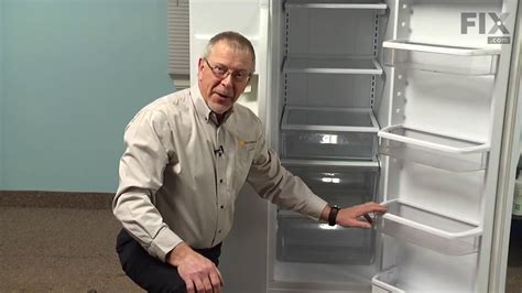 How to put shelves back in whirlpool fridge. How To Replace: Whirlpool/KitchenAid/Maytag Crisper Drawer Track WP2163835 http://www.appliancepartspros.com/whirlpool-crisper-drawer-track-2163835-ap2980421... 