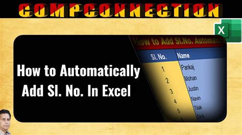 How to put sl no in excel