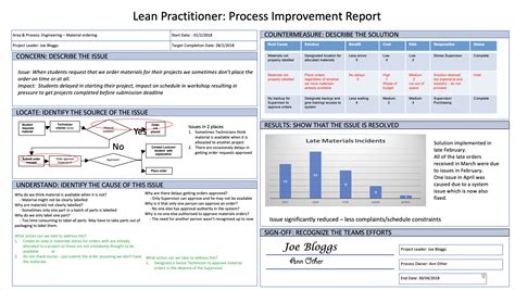 How to put your Lean training to use using an A3 template Work