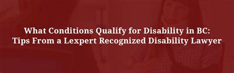How to qualify for disability in bc