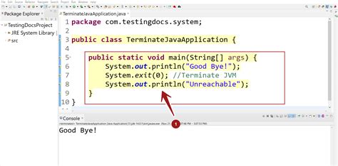 How to quit a program in java