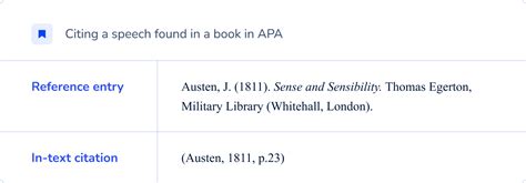 How to quote a speech in apa