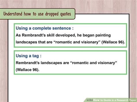 How to quote something in a paper