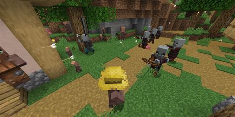 How to raid a village in minecraft