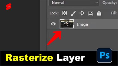 How to rasterize a layer in photoshop