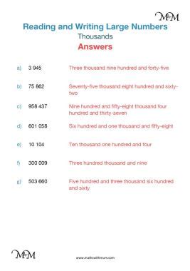 How to read numbers in thousands