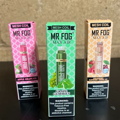 Rated 5.00 out of 5. $ 10.00 $ 7.49. Read more. Each puff of Mr Fog Drop Disposable Vape Pen Moon Drop will leave you wanting for more. The mouth-watering flavor will please you as you inhale and leave you refreshed with an icy menthol as you breathe it out. This combination of tastes will definitely leave a positive impression on any vaping fan!. 