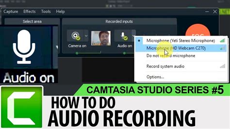 How to record audio in camtasia