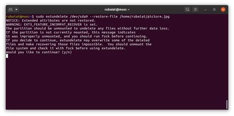 How to recover file in linux