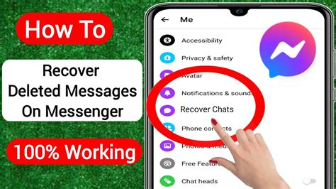 How to recover messages in facebook messenger