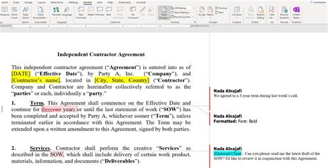 How to redline a contract in word