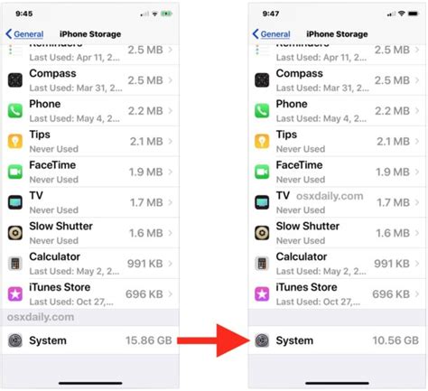 How to reduce system data and IOS storage - Apple …