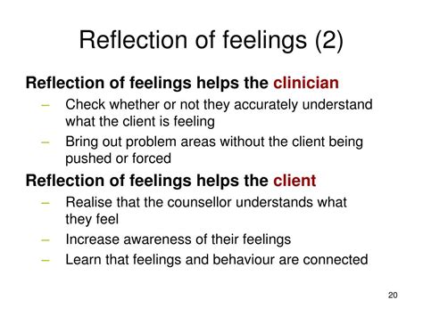How to reflect feelings in counselling