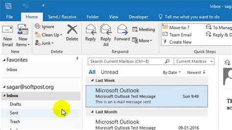How to refresh inbox in outlook