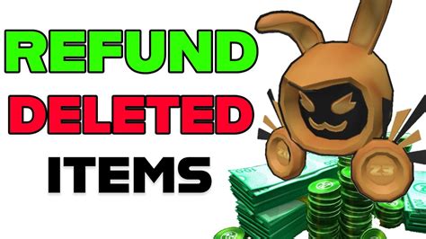 How to refund deleted items on roblox. In this video I show you how to get refunds on items and gamepasses that you have purchased on your Roblox account which is very easy to do! You must contact... 