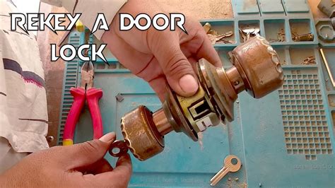 How to rekey a lock. How to re-key basics to start changing any door lock, Changing tumblers/pins in door knob for new key or to match your existing key... Help me make it go vir... 
