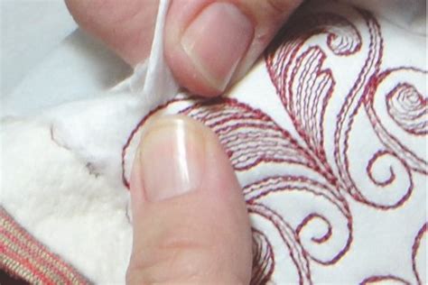 How to remove Tear Away Stabilizer Machine Embroidery