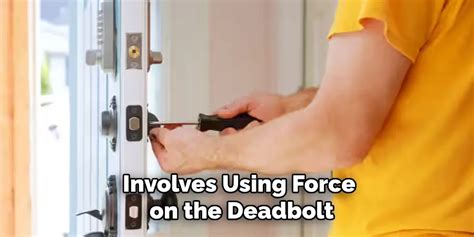 How to remove a deadbolt lock from the inside.  He watched Agnes' hands.  Interior ...