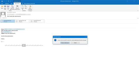 How to remove attachments in outlook