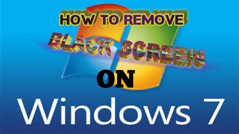 How to remove black screen in windows 7.  Their deaths bring the total US troo...