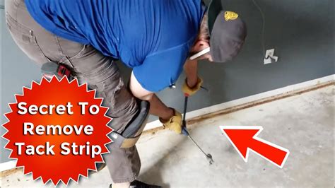 How to remove carpet strip nails from concrete - YouTube