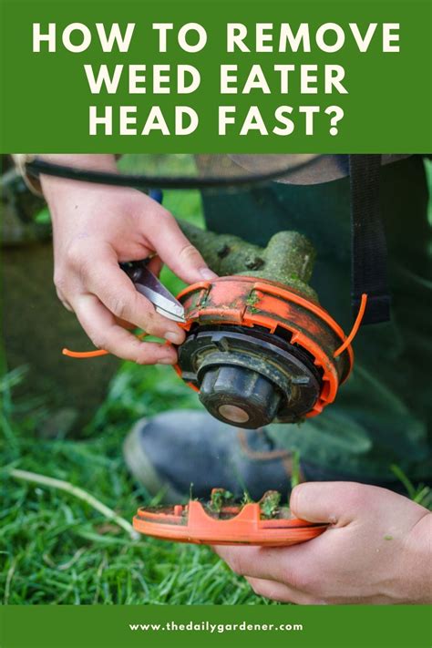 For the Greenworks string trimmer, locate the latch points on the side of the trimmer head . Push them inwards with one hand simultaneously to release the head cover. Use your other other hand to pull out the cover. Remove the empty spool from the trimmer head and place it aside. Keep the trimmer head spring intact inside the head. 4.. 