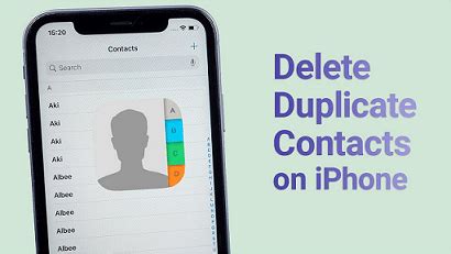 How to remove duplicate contact in iphone