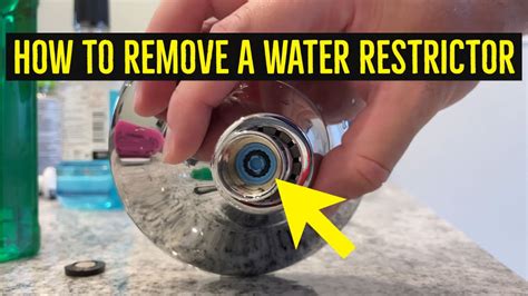 How to remove flow restrictor from delta shower head. Removing the flow restrictor from your Waterpik Powerpulse is quite easy. First, you will need to unplug the unit and turn it upside down. At the base of the brush handle, you will find a small chestnut-sized cap that is held in place by two tabs. Use a flathead screwdriver to carefully press the tabs down, allowing the cap to lift off. 