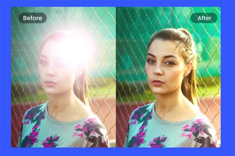 How to remove glare from photo. When the digital image has an area of blown-out white, you have no data in the burned area. One thing you can try is to use the 3- way color corrector to try ... 