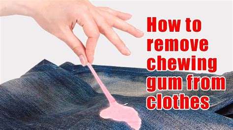 How to remove gum from clothes. Here’s how: First, lay the garment flat on an ironing board and place cardboard over the gummed area. Next, set your iron to medium heat setting and gently press down on the cardboard for 15 seconds or so. The heat from the iron will soften the gum, and make it stick to the cardboard. Do not move the iron around to avoid smearing the gum. 