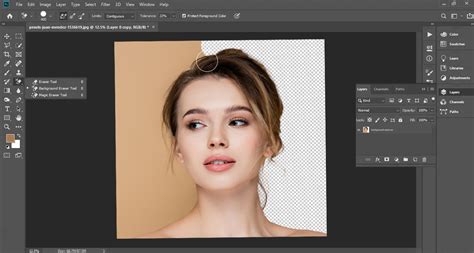How to remove image background in photoshop