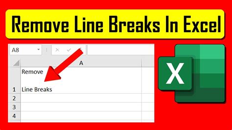 How to remove line breaks in excel