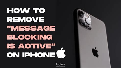 How to remove message blocking is active