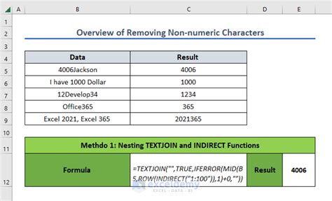 How to remove non numeric characters from cells in excel formula.  Excel ...