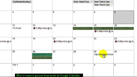 How to remove person from invite in Google Calendar YouTube