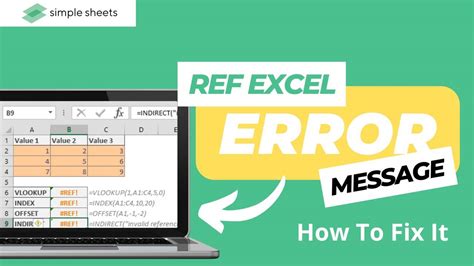 How to remove ref error in excel