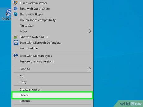 How to remove shortcuts from desktop after deleting. .  ...