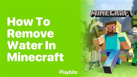 How to remove water on minecraft