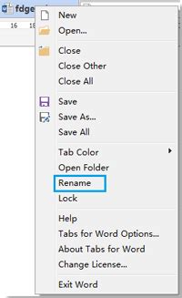 How to rename a folder in word