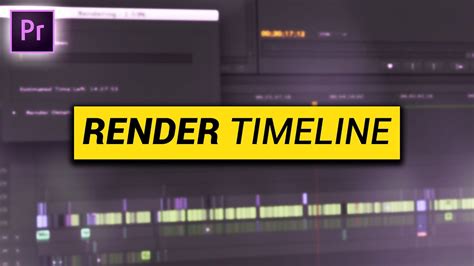 How to render timeline in premiere