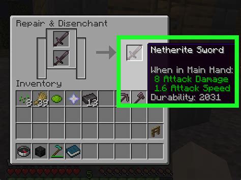 How to repair a tool in minecraft