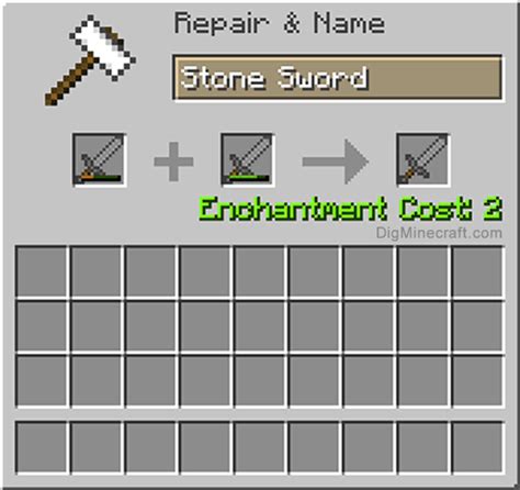 How to repair swords in minecraft