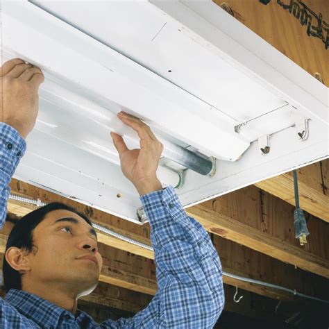 How to replace fluorescent light bulb. http://www.batteriesplus.comSwitching out your old fluorescent tubes to more energy efficient LED tubes is so easy. Make the switch today!Products used in th... 