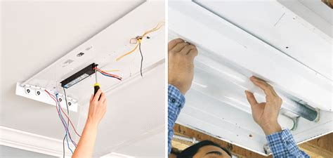 How to replace fluorescent light fixture with new one.  By following How to Rep...