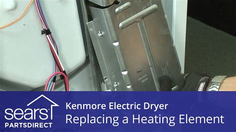 How to replace heating element in dryer kenmore. Locate the heating element in the front of the dryer. Step 6. Remove the screws that attach the heating element to the dryer with a screwdriver, and pull the element away from the dryer connection. Step 7. Position the new heating element into the dryer connection, and secure it by reattaching the screws with a screwdriver. Step 8 