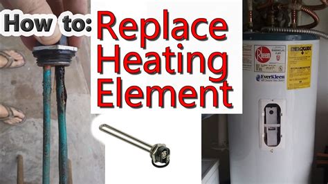 How to replace heating element in water heater. 20 Aug 2019 ... The replacement element(s) MUST have the SAME voltage, wattage, and length as noted by the manufacturer. Although it is also strongly ... 